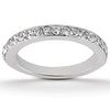 14k White Gold Pave Diamond Wedding Ring Band Set 1/2 Around - Diamond Designs