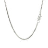 14k White Gold Round Box Chain 1.7mm - Diamond Designs