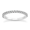 14k White Gold Shared Prong Diamond Wedding Ring Band with U Settings - Diamond Designs