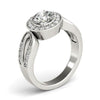 14k White Gold Teardrop Split Band Diamond Engagement Ring (1 1/3 cttw) - Diamond Designs