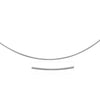 14k White Gold Thin Motif Round Omega Necklace - Diamond Designs