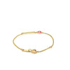 14k Yellow Gold 5 1/2 inch Childrens ID Bracelet with Enameled Heart - Diamond Designs