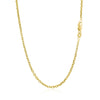 14k Yellow Gold Diamond Cut Cable Link Chain 1.8mm - Diamond Designs