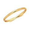 14k Yellow Gold Dome Style Children's Bangle with Diamond Cuts - Diamond Designs