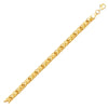 14k Yellow Gold Fancy Basket Weave Line Bracelet - Diamond Designs