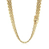 14k Yellow Gold Fancy Polished Multi-Row Panther Link Necklace - Diamond Designs