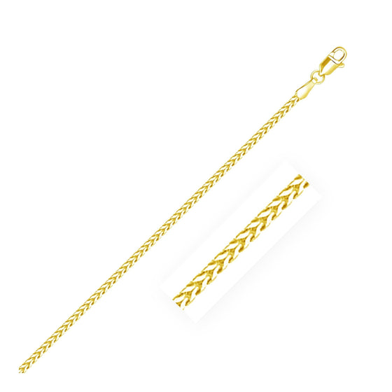 14k Yellow Gold Franco Chain 0.9mm to 2.7mm - Diamond Designs