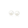 14k Yellow Gold Freshwater Cultured White Pearl Stud Earrings (6.0 mm) - Diamond Designs