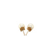 14k Yellow Gold Freshwater Cultured White Pearl Stud Earrings (6.0 mm) - Diamond Designs