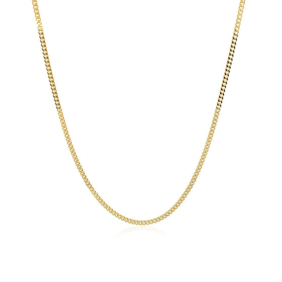 14k Yellow Gold Gourmette Chain 1.5mm - Diamond Designs