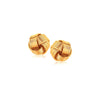 14k Yellow Gold Interlaced Love Knot Stud Earrings - Diamond Designs