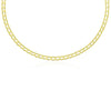 14k Yellow Gold Men's Necklace with Track Design Links - Diamond Designs
