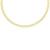 14k Yellow Gold Men's Necklace with Track Design Links - Diamond Designs