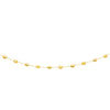14k Yellow Gold Necklace with Polished and Textured Pebble Stations - Diamond Designs