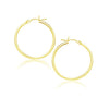14k Yellow Gold Polished Hoop Earrings (25 mm) - Diamond Designs