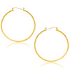 14k Yellow Gold Polished Hoop Earrings (40mm) - Diamond Designs