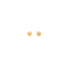 14k Yellow Gold Polished Round Stud Earrings - Diamond Designs