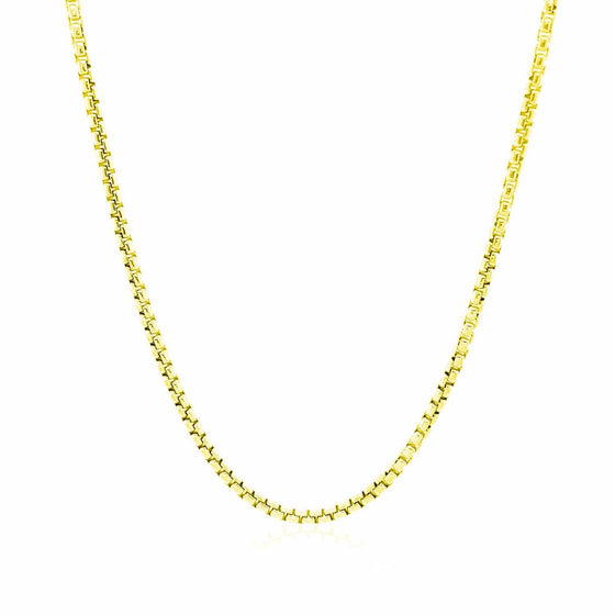 14k Yellow Gold Round Box Chain 1.7mm - Diamond Designs