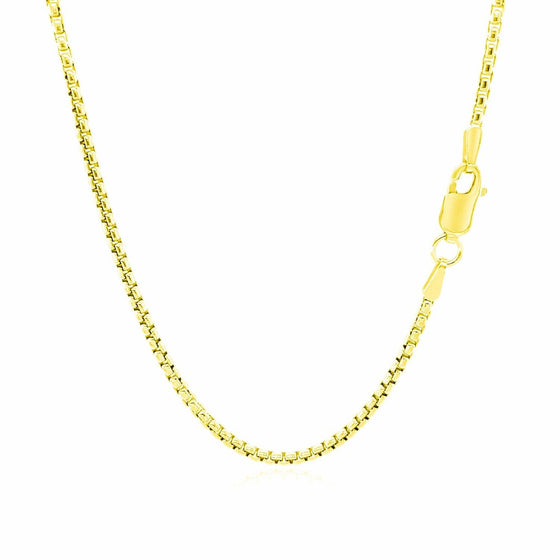 14k Yellow Gold Round Box Chain 1.7mm - Diamond Designs