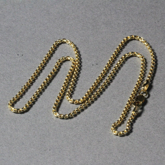 14k Yellow Gold Round Box Chain 1.7mm - Diamond Designs