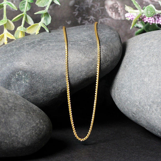 14k Yellow Gold Round Chain 1.2mm - Diamond Designs
