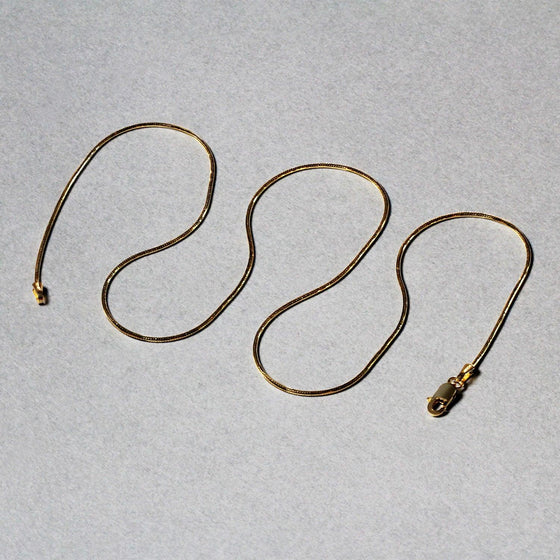 14k Yellow Gold Round Snake Chain 0.9mm - Diamond Designs