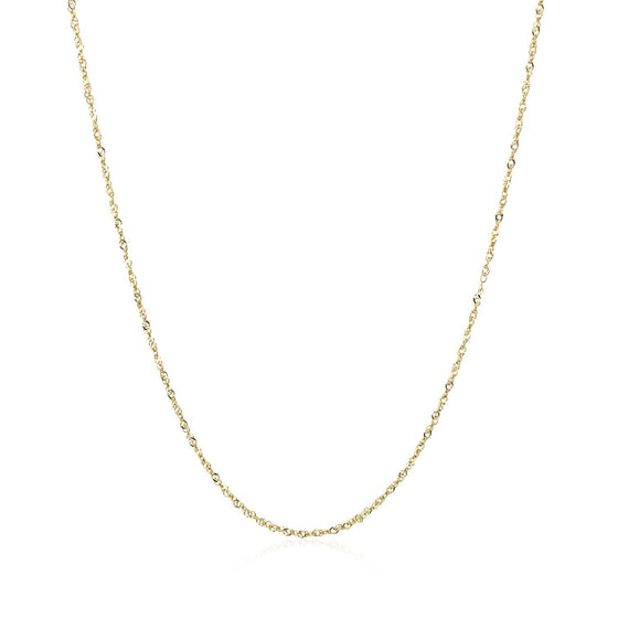 14k Yellow Gold Singapore Chain 0.8mm - Diamond Designs