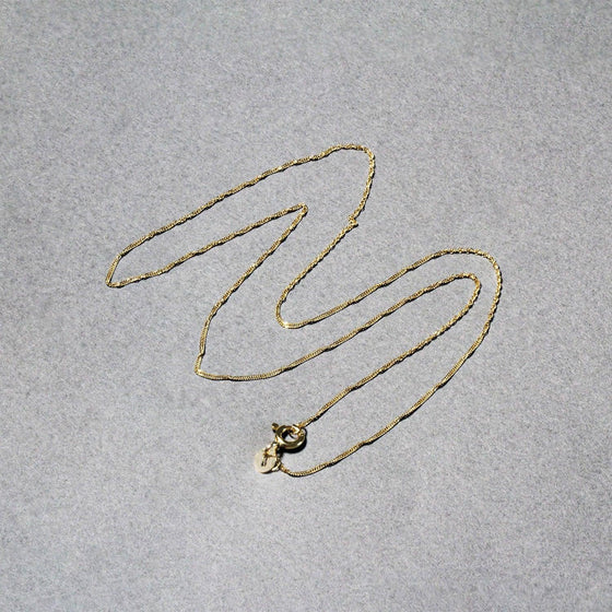14k Yellow Gold Singapore Chain 0.8mm - Diamond Designs