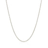 18k White Gold Round Cable Chain 1.5mm - Diamond Designs