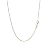 18k White Gold Round Cable Chain 1.5mm - Diamond Designs