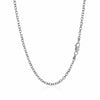 2.3mm Sterling Silver Rhodium Plated Cable Chain - Diamond Designs