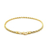 2.5mm 14k Yellow Gold Solid Diamond Cut Rope Bracelet - Diamond Designs