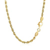 2.75mm 14k Yellow Gold Solid Diamond Cut Rope Chain - Diamond Designs