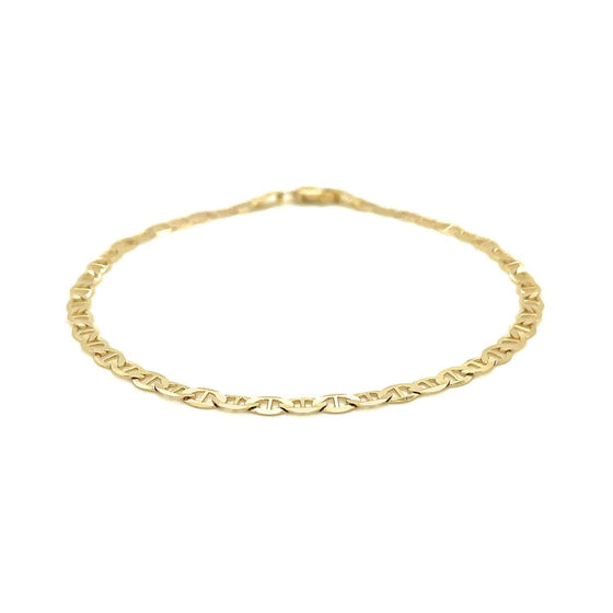 3.2mm 14k Yellow Gold Mariner Link Bracelet - Diamond Designs