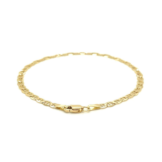 3.2mm 14k Yellow Gold Mariner Link Bracelet - Diamond Designs