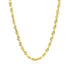 4.0mm 10k Yellow Gold Solid Diamond Cut Rope Chain - Diamond Designs