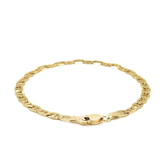 4.5mm 14k Yellow Gold Mariner Link Bracelet - Diamond Designs