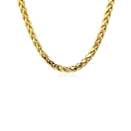 5.2mm 14k Yellow Gold Diamond Cut Round Franco Chain - Diamond Designs