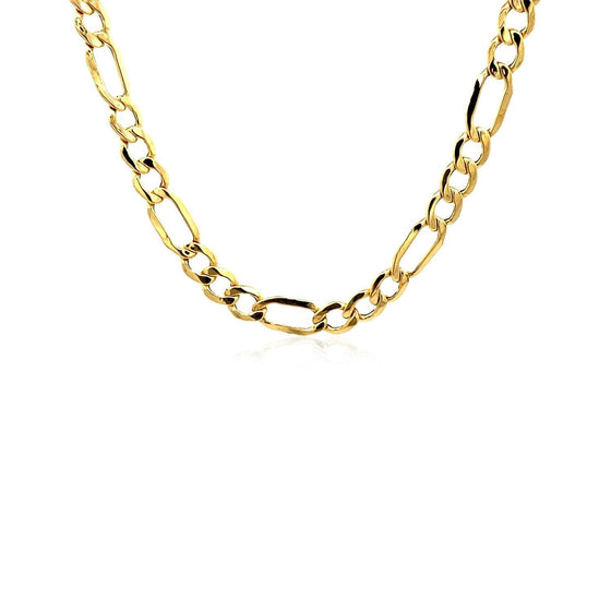 5.4mm 14k Yellow Gold Lite Figaro Chain - Diamond Designs