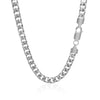 5.8mm 14k White Gold Solid Miami Cuban Chain - Diamond Designs