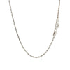 2.0mm 14k White Gold Solid Diamond Cut Rope Chain - Diamond Designs
