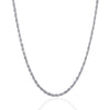 3.0mm 14k White Gold Solid Diamond Cut Rope Chain - Diamond Designs