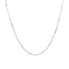 14k White Gold Classic Box Chain 0.6mm - Diamond Designs