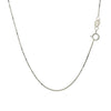 14k White Gold Classic Box Chain 0.6mm - Diamond Designs