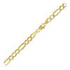 4.5mm 14k Yellow Gold Solid Figaro Bracelet - Diamond Designs