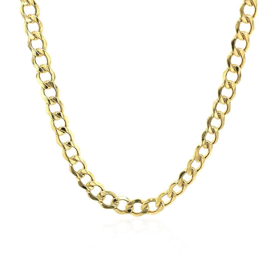 4.4mm 14k Yellow Gold Curb Chain - Diamond Designs