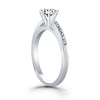 14k White Gold Diamond Channel Cathedral Engagement Ring