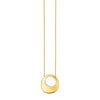 14k Yellow Gold Necklace with Oval Pendant