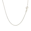 14k White Gold Diamond Cut Round Wheat Chain 0.6mm