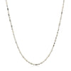 14k White Gold Diamond-Cut Alternating Bead Chain 1.5mm